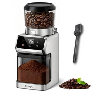 lot 1892 image: Coffee Grinder Electric, Emojoy Coffee Bean Grinder with 30 Grinding Settings, Burr Coffee Grinder for Home Use, Touchscreen and LED Control Panel, Stainless Steel Conical Burr Grinder