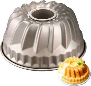 lot 1904 image: 7 Inch Nonstick Bundt Cake Pan for 6 Quart Instant Pot, Heavy-Duty Fluted Tube Pan, Champagne Gold Kugelhopf Mold for Oven