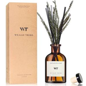 lot 2100 image: WEALD TRIBE Reed Diffuser Set for Bathroom Air Fresheners, Oil Diffuser Sticks  French Black Juniper & Cedar Scent 4.0 fl oz Home Fragrance with Sticks Defusers  House Bedroom Office Shelf Decor