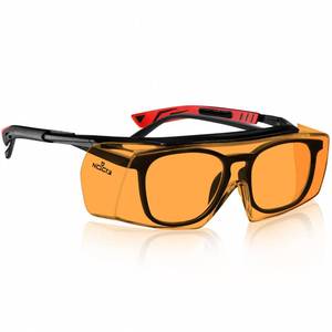 lot 2107 image: NoCry Blue Light Blocking Safety Glasses Over Eyeglasses with 100% UV Protection �� UV Light Protection with Anti-Fog & Anti-Scratch Lenses ANSI Z87.1 Certified �� Adjustable Temples with Anti-Slip Tip