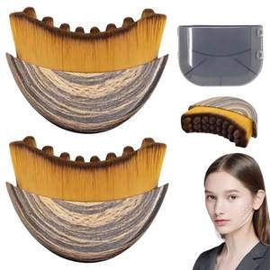 lot 2116 image: 2PCS New Lymphatic Contour Face Brush, Contour Face Brush for Lymphatic Drainage, Ergonomically Designed to Fit The Skin Precisely, Face Lifting Tool for Skincare RoutinePortable Gua Sha Alternative