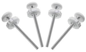 lot 2467 image: 4Pcs Universal Baby Gate Threaded Spindle Rod, M8 (8mm) Replacement Bolt Part for Pet Pressure Mounted Safety Gates, Extra Long Baby Tension Gate Extender (White)
