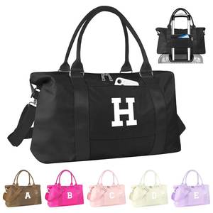 lot 2470 image: Initial Travel Duffel Bag Sports Gym Bag for Boys Teen Birthday Gifts,Black Personalized Weekender Bag Carry On Tote Bags for Men,Waterproof Overnight Luggage Bag Airplane Travel Essentials(Letter H)