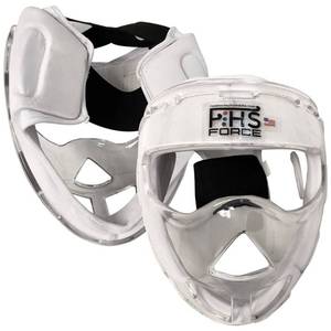 lot 2471 image: Field Hockey Face Mask Force Clear Transparent Penalty Short Corner Protection White Padding (Senior, White)