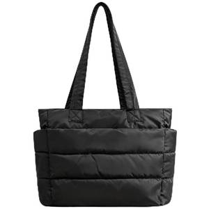 lot 2478 image: charlore Tote Bag for Women, Puffer Quilted Handbag with Compartments Lightweight Puffy Tote Shoulder Bag for Travel, Work, Gym