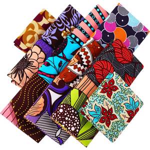 lot 4417 image: 12 Pcs African Print Fabric Fat Quarters Scraps African Fabric by Yard for Sewing Face Covering Make, Craft Projects and DIY Patch Work, 19.5 x 15.7 Inch 50 x 40 cm