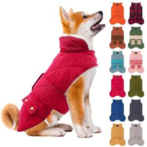 lot 6011 image: KYEESE Dog Coat Soft Pet Sweater for Cold Weather Warm Pet Winter Puffer Coat with Leash Hole Waterproof Dogs Jacket with Fleece Lined Windproof Dog Coats for Small Dogs Thick Pets Clothes with Pocket size L