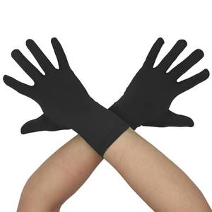 lot 6018 image: Aniler Mens and Womens Wrist Length Stretchy Gloves Spandex Wedding Party Banquet Costume Short Gloves (One Size, Black)