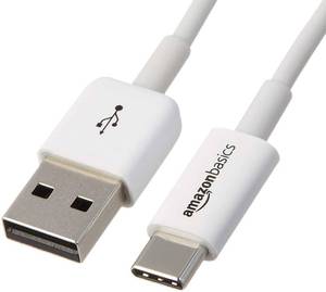 lot 6058 image: Amazon Basics USB-C to USB-A 2.0 Fast Charger Cable, 480Mbps Speed, USB-IF Certified, for Apple iPhone 1615, iPad, Samsung Galaxy, Tablets, Laptops, 6 feet, White