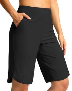 lot 6060 image: G Gradual Womens High Waisted Swim Board Shorts 11 Knee Length Beach Swimming Long Shorts for Women with Pockets Liner(Black,XL)