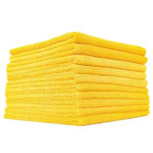 lot 6076 image: The Rag Company - Edgeless 365 Microfiber Towels (10-Pack) Premium 7030 Blend, Professional Polishing, Wax Removal, Auto Detailing, 365gsm, 16in x 16in, Gold