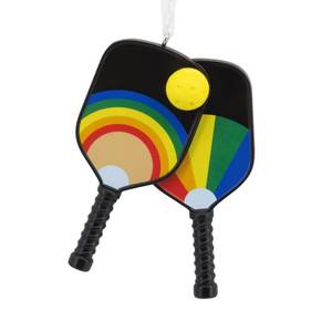 lot 6091 image: Hallmark Pickleball Paddles Christmas Ornament, Pickleball Gift for Picklers