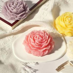 lot 6104 image: 3D Peony Candle Mold 2Pack, Peony Molds for Candles, for SoapSoy WaxClayCandleEpoxy Resin Making molds, DIY Craft Suppliers for PartyHomeWedding Decoration