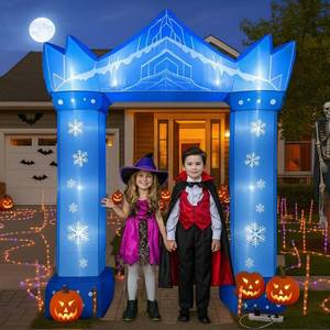 lot 6107 image: A7.4FT Halloween Inflatable Ice and Snow Arch Birthday Party Outdoor Decoration, Outdoor Inflatable Decoration with LED Lights, Birthday Inflatable Decoration for Garden, Patio, Lawn