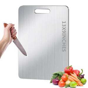 lot 6383 image: BLOCE Titanium Cutting Board for Kitchen, Non Stick Chopping Board, Upgrade Double Sided Food-Grade Titanium Board for Kitchen for Meat Cheese Vegetable (X-Medium)