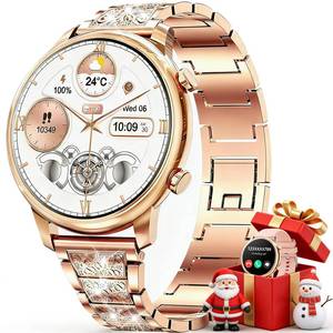 lot 6398 image: Hwagol Smart Watches for Women Android Phones iPhone Compatible(Bluetooth Call),1.39 Round Fitness Tracker Heart RateSpO2Sleep Monitor,100Sport Modes Pedometer