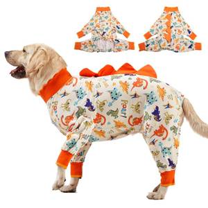lot 6401 image: LovinPet Dog Pajamas Large Sized Dog, Recovery Wear, Lightweight Jurassic Knit, UV for Large DogsXL