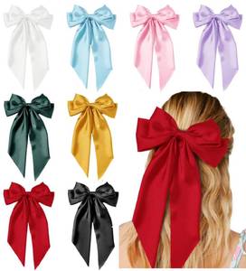 lot 6454 image: Hair Bows for Women Girls 8 PCS Hair Ribbon Bow Hair Clips with Long Tails Vintage Hair Accessories for Women