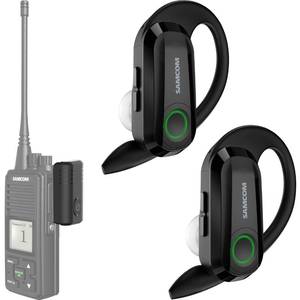 lot 6479 image: SAMCOM Wireless Headset with 2 Pin Dongle for FPCN10AFPCN30A Walkie Talkies, BTEAR-02 Upgraded Hands-Free Wireless Two Way Radios Earpiece with Mic for K Connector (Radios not Inclued)