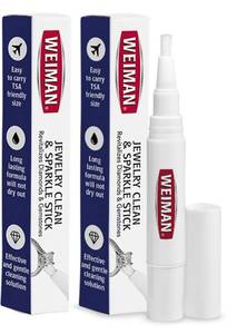 lot 6482 image: Weiman Jewelry Cleaner & Sparkle Stick - Portable, On-The-Go Cleaning for Diamond Engagement Rings, Wedding Ring, Gemstones, Necklaces, Earrings, Bracelets - Travel Size (2 PACK)