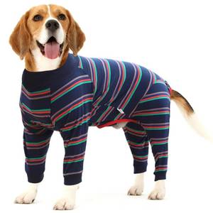 lot 6489 image: Dog Recovery Suit Abdominal Wound After Surgery Wear Prevent Licking Wounds E-Collar & Cone Alternatives Postoperative Shirt Dog Pajamas Long Sleeve Prevent Shedding (Large, Blue)