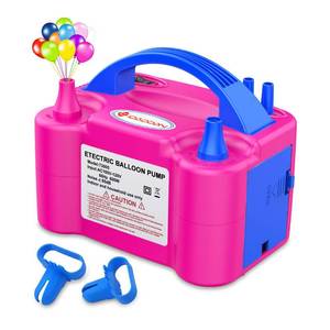 lot 6496 image: IDAODAN Electric Balloon Pump, Portable Electric Balloon Blower Machine Balloon Air Pump Dual Nozzle110V 600W Balloon Inflator for Party Decorations��Big Red��