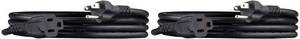 lot 7148 image: Amazon Basics Extension Cord, 13 Amps, 125V, 6 Foot, Black - Pack of 2