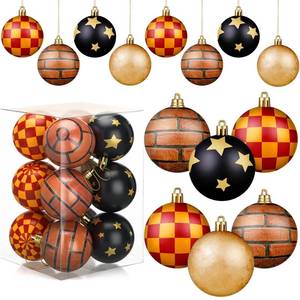 lot 7163 image: Syhood 12 Pcs 2.4 Magical Wizard Christmas Ball Ornaments Christmas Tree Balls Foam Hanging Decor Xmas Party Supplies for Home Decor