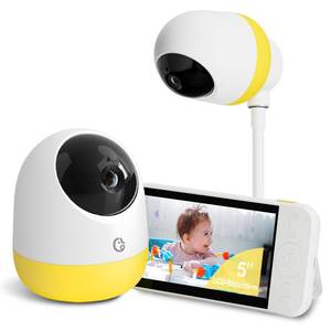 lot 7178 image: Ellie Pro Baby Monitor with Camera and Audio,5 IPS 2K UHD Resolution,6000mAh Battery, Remote Pan-Tilt-5X Zoom, 2-Way Talk,No WiFi, Night Vision, Virtual Fence 24hr Play Back and 1000ft Range