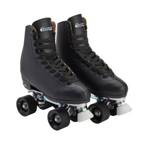 lot 7196 image: Chicago Quad Roller Skates for Girls & Boys Size 6 Durable, Top Performance IndoorOutdoor Use or Roller Derby - Classic Deluxe Leather High-Top Boots with 60mm Urethane Wheels & Semi-Precision Bearings