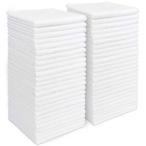 lot 7207 image: AIDEA Microfiber Cleaning Cloth White 50PK, Cleaning Rags, Lint Free Microfiber Towels, Kitchen Towels Dusting Cloth, Wash Cloths, Dish Rags White, 11.5x 11.5