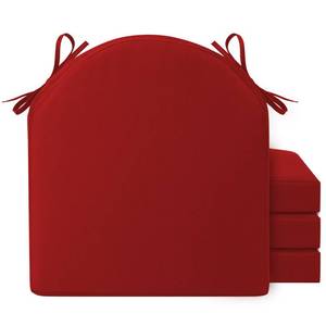lot 7211 image: KCVV Chair Cushions for Dining Chairs 4 Pack 17x16Kitchen Chair Pads with Washable Cover Indoor Dining Chair Cushion with Ties and Non-Slip Backing Chair Pads for Dining Chairs (Burgundy)