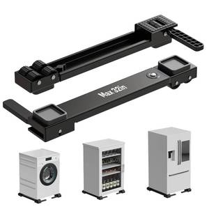 lot 7213 image: KVRG Appliance Rollers Heavy Duty,Newest Extendable Appliance Sliders,Liftable Washing Machine Base,Easily Move Washer and Dryer Machines,Refrigerators,Furniture-Black