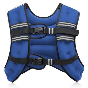 lot 7226 image: ZELUS Weighted Vest, 6lb8lb12lb16lb20lb25lb30lb Weight Vest with Reflective Stripe for Workout, Strength Training, Running, Fitness, Muscle Building, Weight Loss, Weightlifting, Blue(16 lb)