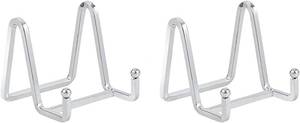 lot 8317 image: DIDUDIDU Plate Holder Easel Display Stand - Metal Plate Stands for Display - Tabletop Picture Stand - Silver Iron Easels for Display Pictures  Photo Frames  Book  Decorative Plates  Plaque