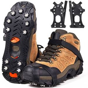 lot 8320 image: ZUXNZUX Crampons, Ice Cleats for Shoes and Boots, Silicone Stainless Steel Grippers Shoe Spikes Grips Traction for Ice Snow, Winter Hiking Climbing Ice Fishing