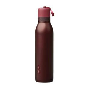 lot 8347 image: Owala FreeSip Twist Insulated Stainless Steel Water Bottle with Straw for Sports and Travel, BPA-Free, 24-oz, Black Cherry