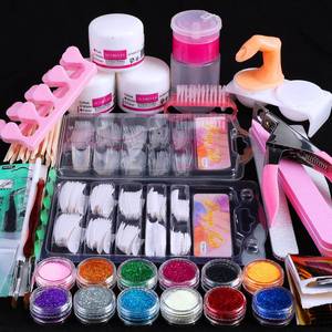 lot 8367 image: Nail Kit Set Professional Acrylic with Everything, 12 Glitter Acrylic Powder, Tips, Decoration, DIY Nail Art Tools & Supplies for Beginners (Beginners)