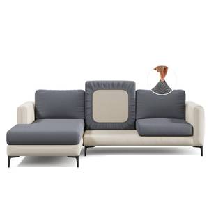 lot 8368 image: Nolan Interior Magic Sofa Cover - Classic Jacquard Sofa Seat Couch Cover - Pet Proof, Easy Install, Stretchy Slipcover - Small, Charcoal Grey