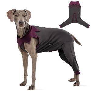 lot 8369 image: FUAMEY Dog Recovery Suit with Padded Rear Leg Sleeve,Zip-Up Dog Onesie for Spay Neuter Surgery,Dogs Bodysuit Prevents Licking Wounds on Thigh Incision Joints,Dogs Prevent Licking Shirt Grey L