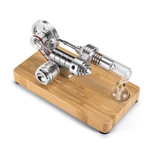 lot 8380 image: Sunnytech Hot Air Stirling Engine Colourful LED Single Flywheel Education Toy Electricity Power Generator M14-03-S