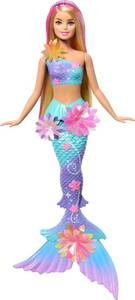 lot 8398 image: Barbie Mermaid Toy Dolls with Surprise Magic Blooming Flowers Feature, Ombre Tails, Pearl Headband Accessory & Long Blonde Hair with Pink Highlights