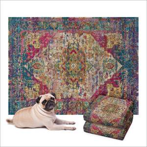 lot 8404 image: LOVEWAG Washable Dog Pee Pads, 16 x 24, Waterproof, Non-Slip, Super Absorbent, Reusable Machine-Washable, 2-Pack (Bohemian Jewel)