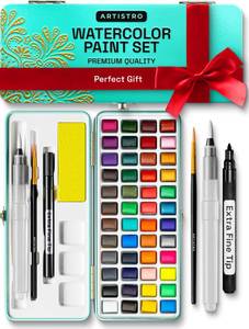 lot 8441 image: ARTISTRO Watercolor Paint Set - Portable Paint Kit - Perfect for Gifting to Adults, Teens, Tweens, & Kids