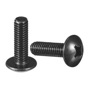 lot 8446 image: uxcell M6-1 x 20mm Truss Head Phillips Machine Screws, Full Thread, Phillips Drive, 304 Stainless Steel 18-8, Black Oxide Finish, Quantity 15