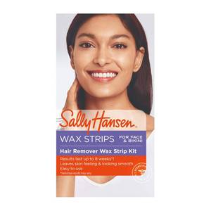 lot 8455 image: Sally Hansen Hair Remover Wax Strip Kit for Face, Eyebrows and Bikini, 34 Strips, Wax Hair Removal Kit, Home Waxing Kit, No Microwave Needed, Salon Results, Lasts Up to 8 Weeks (Pack of 2)