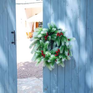 lot 8468 image: 1PCS 1.8m Christmas Wreath Decorative Greenery Garland for Door Wall Window Display Holiday Party Home Office D�cor(White Green Red Fruit)