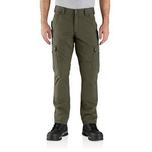 lot 8473 image: Carhartt Mens Relaxed Straight Ripstop Double-Front Cargo Pant, Basil, W33 x L32