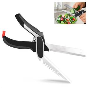 lot 8480 image: 6-in-1 Cutting Board Scissors �� Kitchen Shears Heavy Duty with Built-In Mini Board, Ribbed No-Slip Blade, Spring-Assist, Safety Lock & Dishwasher-Safe Design �� Meat Scissors for Veggies, Fruits, Fish