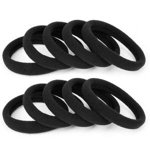 lot 8485 image: 100PCS Large Cotton Ponytail Holders, Seamless Hair Ties, Elastics Hair Bands No Damage for Thick, Heavy and Curly Hair, 2 Inch Diameter by BAOLI